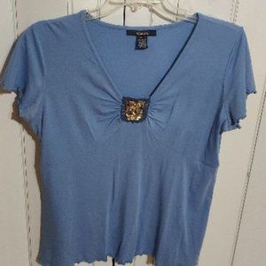 Women's blouse sky-blue.